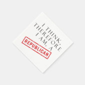 僕は考えだから共和党だ スタンダードカクテルナプキン (角)
