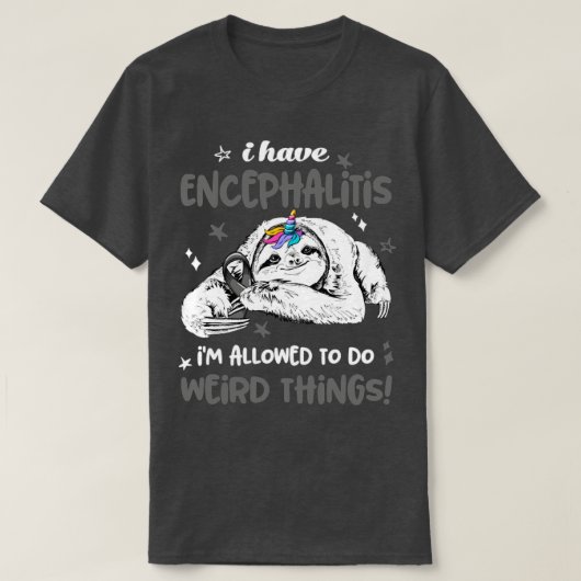 僕は脳炎に事を許さ風変わりれた Tシャツ (デザイン正面)