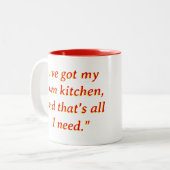 僕は自分の得キッチンを持ってるし、それだけで必要なんだ」 ツートーンマグカップ (正面左)