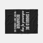 僕は自分の行動が図解なノベルティで恥ずかしい フリースブランケット (正面(横))