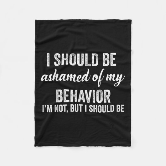 僕は自分の行動が図解なノベルティで恥ずかしい フリースブランケット (正面)