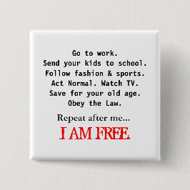 僕は自由だ 缶バッジ