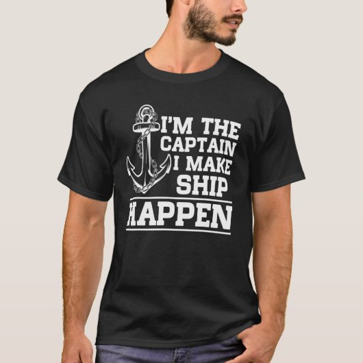 僕は船乗りで起こらせるキャプテンだ Tシャツ (正面)