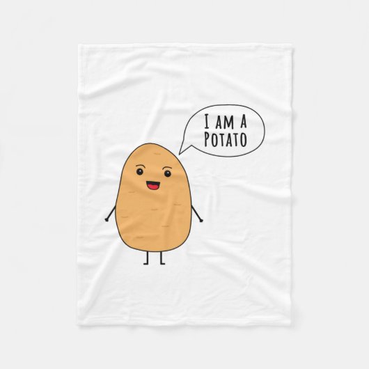 僕は芋だ フリースブランケット (正面)