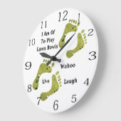 僕は芝刈り遊に行く ラージ壁時計 (傾斜)