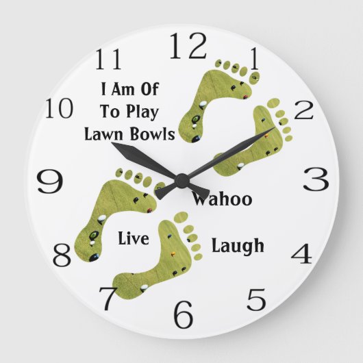 僕は芝刈り遊に行く ラージ壁時計 (正面)