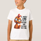 僕は落ち着いたように見えるかもしれないが、僕の頭の中ではあなたをペックした Tシャツ (正面)