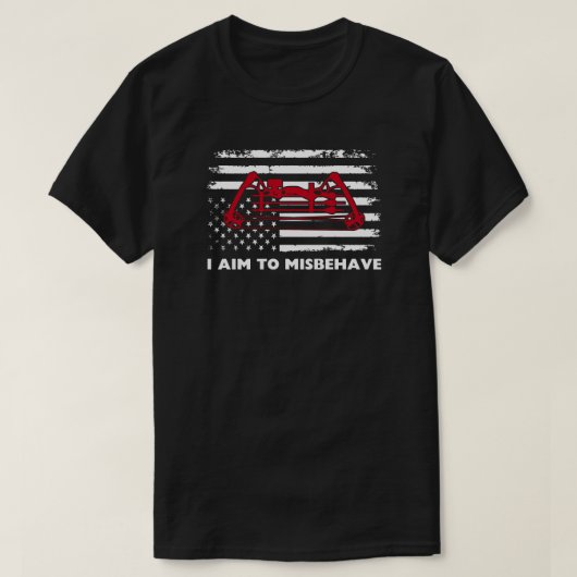 僕は行方を誤ることを目的とする | アーチェリーことわざ Tシャツ (デザイン正面)