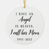 僕は親も父も無く天国天使を戴く セラミックオーナメント (正面)