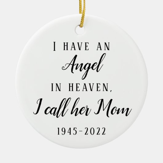僕は親も父も無く天国天使を戴く セラミックオーナメント (正面)