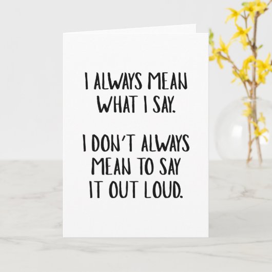 僕は言うことばかり言っている カード (黄色い花)