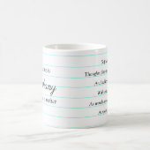 僕は詩を書やる気を起こさせるくパーソナライズされた コーヒーマグカップ (中央)