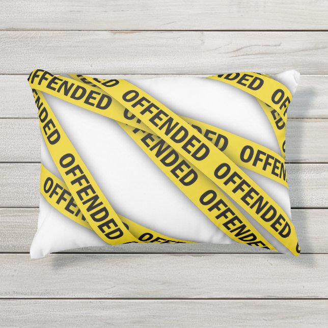 僕は警察のテープが通らないように怒っている アウトドアクッション (正面)