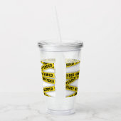 僕は警察のテープが通らないように怒っている アクリルタンブラー (左)