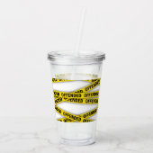 僕は警察のテープが通らないように怒っている アクリルタンブラー (裏面)