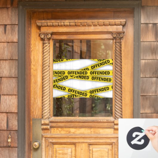 僕は警察のテープが通らないように怒っている ウィンドウサイン (ホームデコレーション)