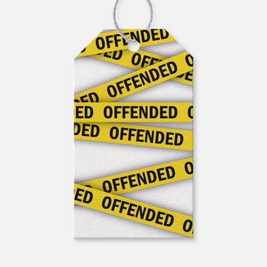 僕は警察のテープが通らないように怒っている ギフトタグ (正面)