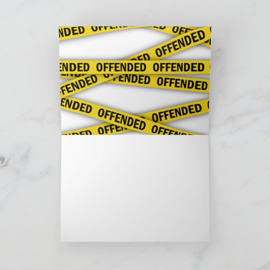 僕は警察のテープが通らないように怒っている サンキューカード (内部)