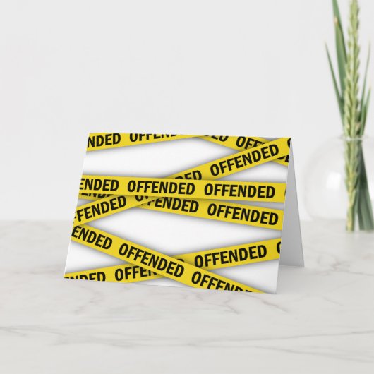 僕は警察のテープが通らないように怒っている サンキューカード (正面)