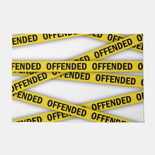 僕は警察のテープが通らないように怒っている ドアマット (正面)