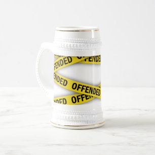 僕は警察のテープが通らないように怒っている ビールジョッキ