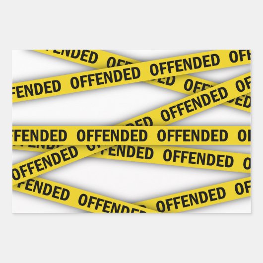 僕は警察のテープが通らないように怒っている ラッピングペーパーシート (正面)