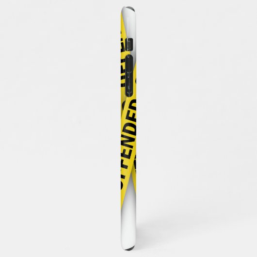 僕は警察のテープが通らないように怒っている iPhoneケース (左側)