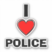 僕は警察の「ハート・アート」が大好き シール (正面)
