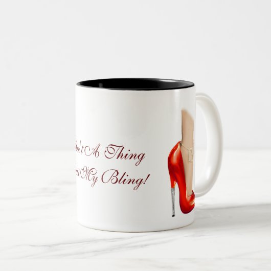 僕は赤い靴の下駄が無いきらきら光るものは無い ツートーンマグカップ (正面右)