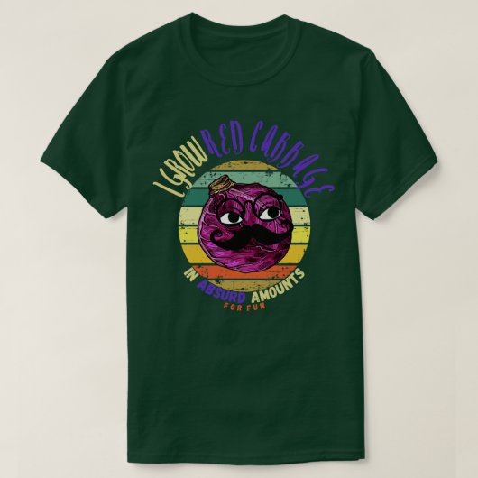 僕は赤菜をおもしろいにするとばかばかしい量にする Tシャツ (デザイン正面)