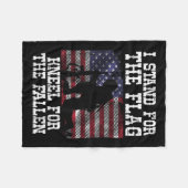 僕は軍人の膝立落ちたち フリースブランケット (正面(横))