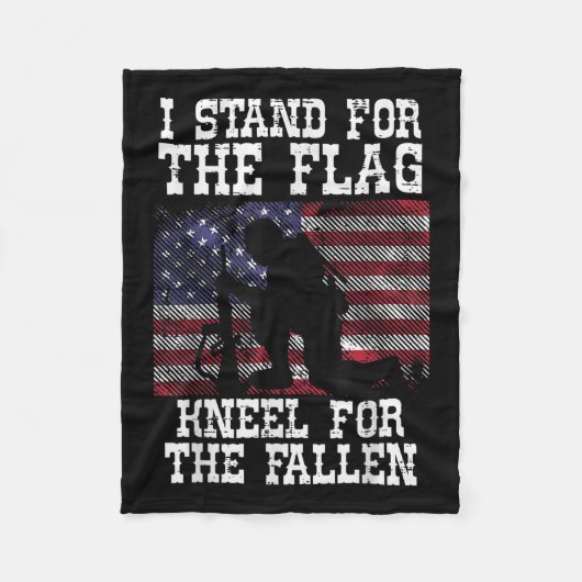 僕は軍人の膝立落ちたち フリースブランケット (正面)