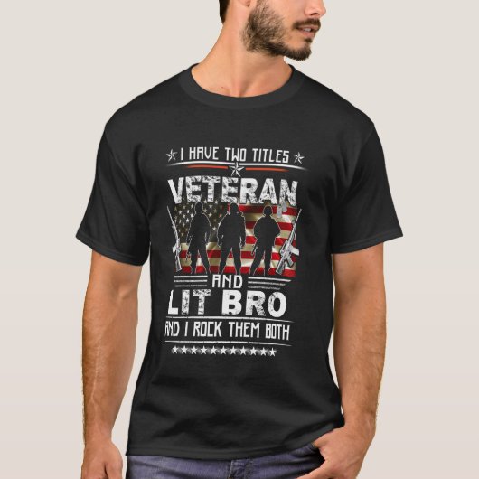 僕は退役軍人と弟誇りを持ったが二人 Tシャツ (正面)