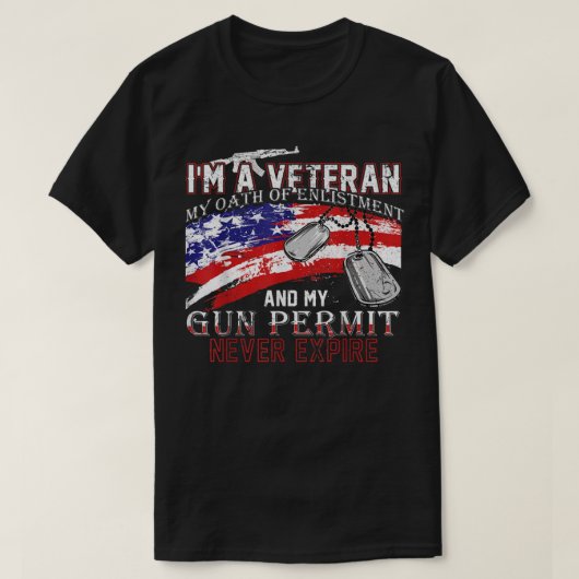 僕は退役軍人の誓いが尽きぬ不機嫌だ Tシャツ (デザイン正面)