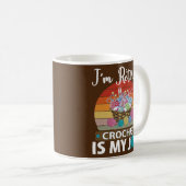 僕は退職した編むのが仕事の糸デザイン コーヒーマグカップ (正面右)