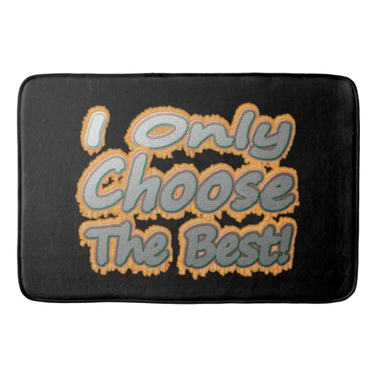 「僕は選ぶだけ最高のだ!」 かわいいデザイン。買今 バスマット (正面)