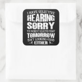 僕は選んで聴いている、君は聞いていなかった厳選された スクエアシール (バッグ)