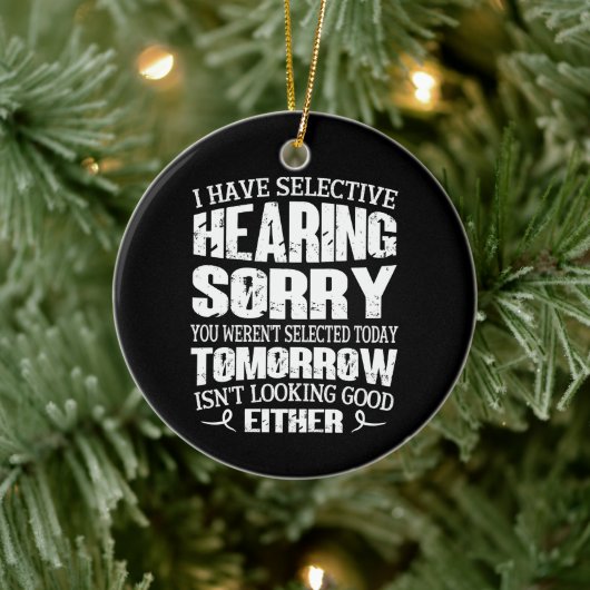 僕は選んで聴いている、君は聞いていなかった厳選された セラミックオーナメント (ツリー)