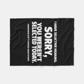 僕は選択的聴力がある フリースブランケット (正面(横))