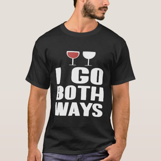 僕は酒は飲み放題赤と白だ Tシャツ (正面)