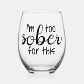 僕は酔っ払いが悪おもしろいい ステムなしワイングラス (正面)