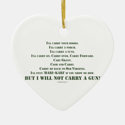 僕は銃運を持たない セラミックオーナメント (正面)