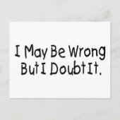 僕は間違っているかも知れぬが疑っている ポストカード (正面)