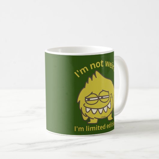 僕は限定版風変わりじゃないおもしろい コーヒーマグカップ (正面右)