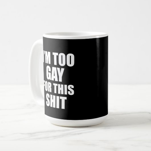 僕は陽気だからこんなことには堪らない コーヒーマグカップ (正面左)