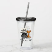 僕は頭の中の声に話しかける作家だ アクリルタンブラー (裏面)