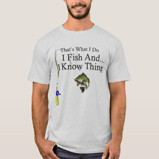 僕は魚を釣って物を知っている Tシャツ