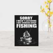 僕は魚釣り考え漁師のおもしろい身だ カード (黄色い花)