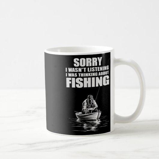僕は魚釣り考え漁師のおもしろい身だ コーヒーマグカップ (右)