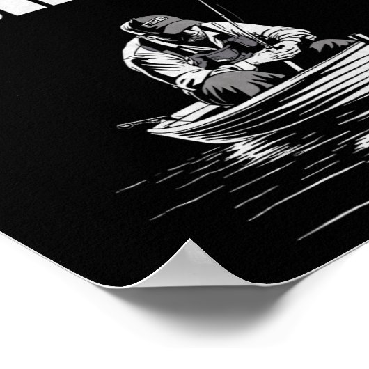 僕は魚釣り考え漁師のおもしろい身だ ポスター (角)